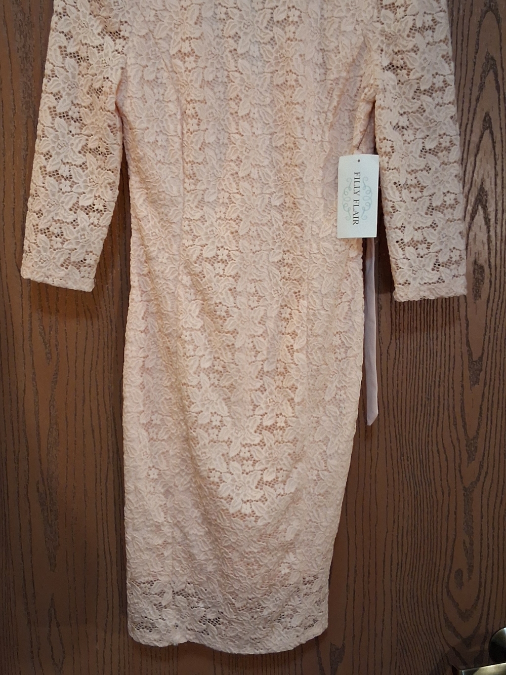 Filly Flair Blush Pink Lace Midi Dress Junior M 260968